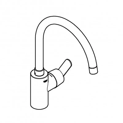 Смеситель для кухонной мойки GROHE Get с поворотным C-изливом, хром (31494001) Смеситель для кухонной мойки GROHE Get с поворотным C-изливом, хром (31494001)