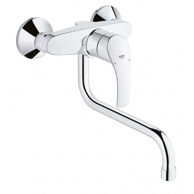 Смеситель для кухни GROHE Eurosmart new настенный, излив 240 мм, хром (32224002) Смеситель для кухни GROHE Eurosmart new настенный, излив 240 мм, хром (32224002)