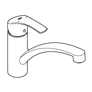 Смеситель однорычажный для мойки, GROHE Eurosmart New, хром, (32534002) Смеситель однорычажный для мойки, GROHE Eurosmart New, хром, (32534002)