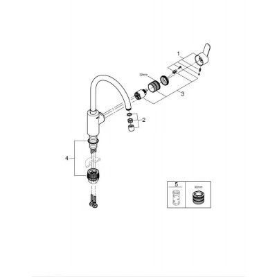 Смеситель для кухни Grohe Eurostyle Cosmopolitan стандартный хром (33975004) Смеситель для кухни Grohe Eurostyle Cosmopolitan стандартный хром (33975004)