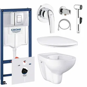 Готовый набор для туалета GROHE Bau Ceramic с панелью смыва Skate Cosmopolitan (NW0009) Готовый набор для туалета GROHE Bau Ceramic с панелью смыва Skate Cosmopolitan (NW0009)