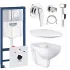 Готовый набор для туалета GROHE Bau Ceramic с панелью смыва Skate Cosmopolitan (NW0009) Готовый набор для туалета GROHE Bau Ceramic с панелью смыва Skate Cosmopolitan (NW0009)