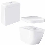 Унитаз напольный безободковый GROHE Euro Ceramic с бачком и сидением без микролифта (NW0013)
