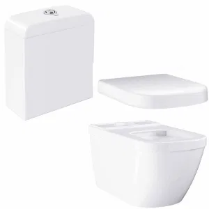 Унитаз напольный безободковый GROHE Euro Ceramic с бачком и сиденьем без микролифта (NW0015) Унитаз напольный безободковый GROHE Euro Ceramic с бачком и сиденьем без микролифта (NW0015)