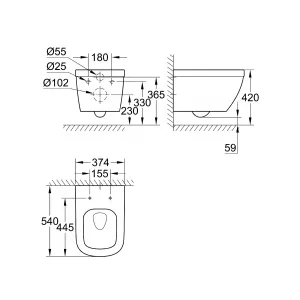 Готовый набор для туалета GROHE Euro Ceramic (NW0016-1) Готовый набор для туалета GROHE Euro Ceramic (NW0016-1)