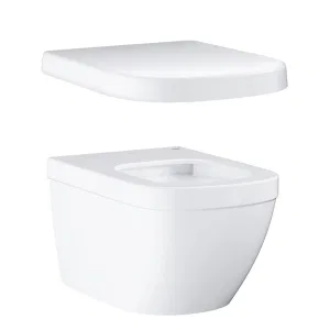 Унитаз подвесной безободковый GROHE Euro Ceramic с сиденьем с микролифтом (NW0022-1) Унитаз подвесной безободковый GROHE Euro Ceramic с сиденьем с микролифтом (NW0022-1)