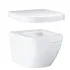 Унитаз подвесной безободковый, компактный GROHE Euro Ceramic с сиденьем с микролифтом (NW0028) Унитаз подвесной безободковый, компактный GROHE Euro Ceramic с сиденьем с микролифтом (NW0028)