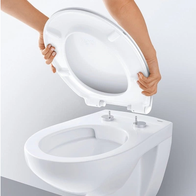 Унитаз подвесной безободковый, компактный GROHE Euro Ceramic с сиденьем с микролифтом (NW0029-1) Унитаз подвесной безободковый, компактный GROHE Euro Ceramic с сиденьем с микролифтом (NW0029-1)