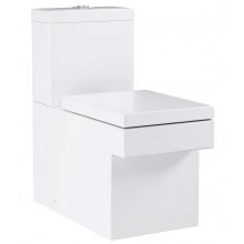 Унитаз напольный безободковый GROHE Cube Ceramic с бачком и быстросъемным сиденьем с микролифтом (NW0037)
