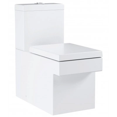 Унитаз напольный безободковый GROHE Cube Ceramic с бачком и быстросъемным сиденьем с микролифтом (NW0037)