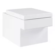 Унитаз подвесной безободковый GROHE Cube Ceramic с сиденьем с микролифтом (NW0038)