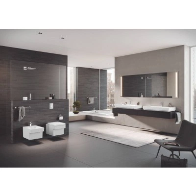 Унитаз подвесной безободковый GROHE Cube Ceramic с сиденьем с микролифтом (NW0038) Унитаз подвесной безободковый GROHE Cube Ceramic с сиденьем с микролифтом (NW0038)