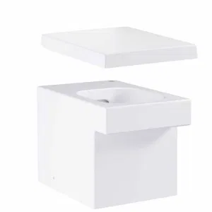 Унитаз приставной GROHE Cube Ceramic с быстросъемным сиденьем с микролифтом (NW0039) Унитаз приставной GROHE Cube Ceramic с быстросъемным сиденьем с микролифтом (NW0039)