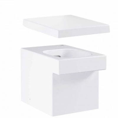 Унитаз приставной GROHE Cube Ceramic с быстросъемным сиденьем с микролифтом (NW0039) Унитаз приставной GROHE Cube Ceramic с быстросъемным сиденьем с микролифтом (NW0039)