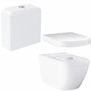 Унитаз напольный безободковый GROHE Euro Ceramic с бачком и сиденьем без микролифта (NW0050-1)