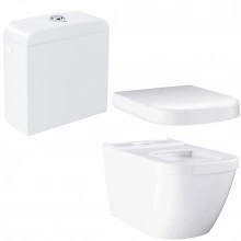 Унитаз напольный безободковый GROHE Euro Ceramic с бачком и сиденьем с микролифтом (NW0050)