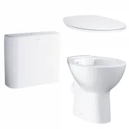 Унитаз напольный безободковый GROHE Bau Ceramic с бачком и сиденьем с микролифтом (NW0051)