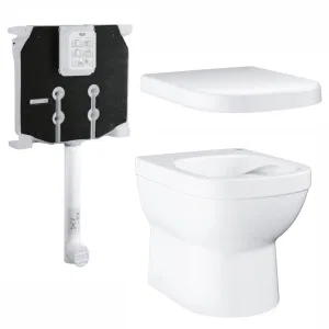 Унитаз напольный безободковый GROHE Euro Ceramic с бачком и сиденьем с микролифтом (NW0052) Унитаз напольный безободковый GROHE Euro Ceramic с бачком и сиденьем с микролифтом (NW0052)