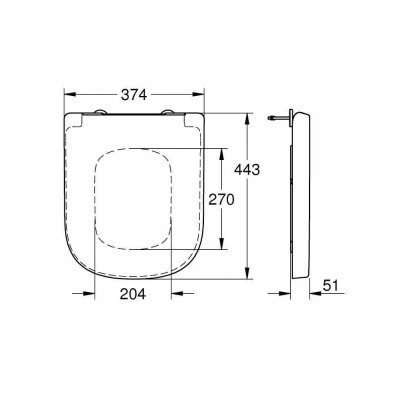 Унитаз напольный безободковый GROHE Euro Ceramic с бачком и сиденьем с микролифтом (NW0053) Унитаз напольный безободковый GROHE Euro Ceramic с бачком и сиденьем с микролифтом (NW0053)