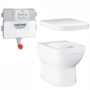 Унитаз напольный безободковый GROHE Euro Ceramic с бачком и сиденьем с микролифтом (NW0054)