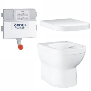 Унитаз напольный безободковый GROHE Euro Ceramic с бачком и сиденьем с микролифтом (NW0054) Унитаз напольный безободковый GROHE Euro Ceramic с бачком и сиденьем с микролифтом (NW0054)