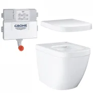 Унитаз напольный безободковый GROHE Euro Ceramic с бачком и сиденьем без микролифта (NW0056-1)