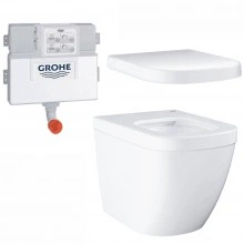 Унитаз напольный безободковый GROHE Euro Ceramic с бачком и сиденьем без микролифта (NW0056-1)