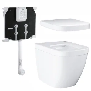 Унитаз напольный безободковый GROHE Euro Ceramic с бачком и сиденьем с микролифтом (NW0057) Унитаз напольный безободковый GROHE Euro Ceramic с бачком и сиденьем с микролифтом (NW0057)