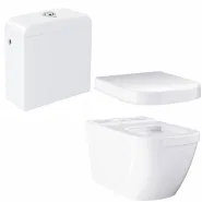 Унитаз напольный безободковый GROHE Euro Ceramic с бачком и сиденьем с микролифтом (NW0058)