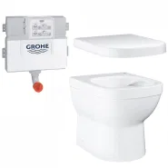 Унитаз напольный безободковый GROHE Euro Ceramic с бачком и сиденьем с микролифтом (NW0059)