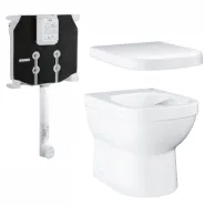 Унитаз напольный безободковый GROHE Euro Ceramic с бачком и сиденьем без микролифта (NW0060-1)