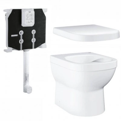 Унитаз напольный безободковый GROHE Euro Ceramic с бачком и сиденьем с микролифтом (NW0060) Унитаз напольный безободковый GROHE Euro Ceramic с бачком и сиденьем с микролифтом (NW0060)