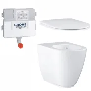 Унитаз напольный безободковый GROHE Essence Ceramic с бачком и сиденьем с микролифтом (NW0061-1)