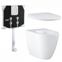 Унитаз напольный безободковый GROHE Essence Ceramic с бачком и сиденьем с микролифтом (NW0062-1)