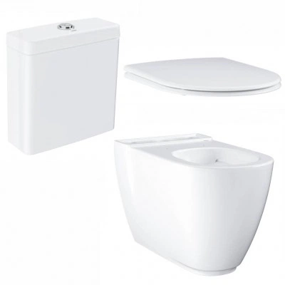 Унитаз напольный безободковый GROHE Essence Ceramic с бачком и сиденьем с микролифтом (NW0064-1)
