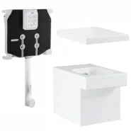 Унитаз напольный безободковый GROHE Cube Ceramic с бачком и сиденьем с микролифтом (NW0065-1)