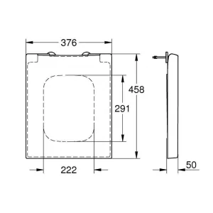 Унитаз напольный безободковый GROHE Cube Ceramic с бачком и сиденьем с микролифтом (NW0065) Унитаз напольный безободковый GROHE Cube Ceramic с бачком и сиденьем с микролифтом (NW0065)