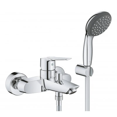 Смеситель для ванны GROHE QuickFix Start, с душевым набором, хром, (23413002) Смеситель для ванны GROHE QuickFix Start, с душевым набором, хром, (23413002)
