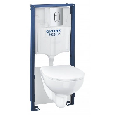 Система инсталляции GROHE QuickFix Solido 5-в-1 для подвесного унитаза, альпин-белый (39902000) Система инсталляции GROHE QuickFix Solido 5-в-1 для подвесного унитаза, альпин-белый (39902000)