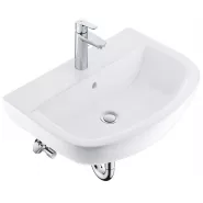 Набор для ванной GROHE Bau Ceramic: раковина подвесная, смеситель однорычажный, угловые вентили, сифон для раковины (39643000)