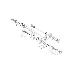 Внешняя часть смесителя для раковины GROHE Allure (3 отверстия) вынос 220 мм, хром (20192000) Внешняя часть смесителя для раковины GROHE Allure (3 отверстия) вынос 220 мм, хром (20192000)