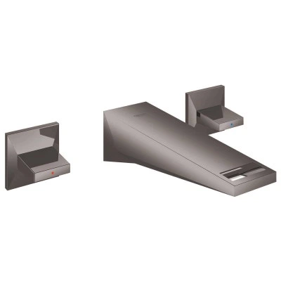Смеситель для раковины GROHE Allure Brilliant на 3 отверстия, настенный монтаж, вынос 161 мм, комплект верхней монтажной части для 29 025 000, темный графит Смеситель для раковины GROHE Allure Brilliant на 3 отверстия, настенный монтаж, вынос 161 мм, комплект верхней монтажной части для 29 025 000, темный графит