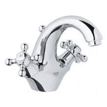 Смеситель для раковины GROHE Sinfonia с донным клапаном, вынос 130 мм, хром (21012000)