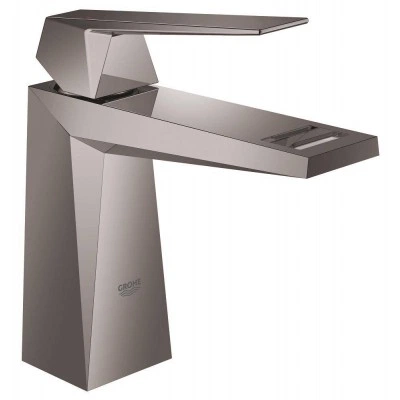 Смеситель для раковины GROHE Allure Brilliant, гладкий корпус, темный графит глянец (23033A00)