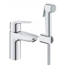 Смеситель для раковины однорычажный GROHE QuickFix Start, с гигиеническим душем, S-Size, хром, (23123003)