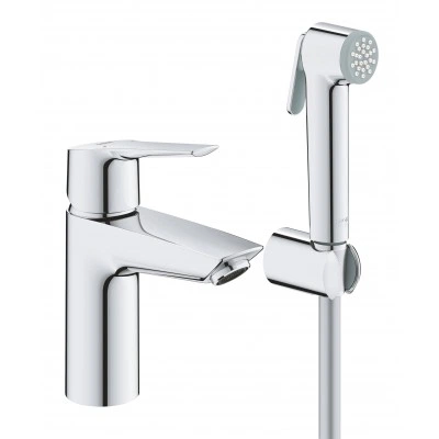 Смеситель для раковины однорычажный GROHE QuickFix Start, с гигиеническим душем, S-Size, хром, (23123003) Смеситель для раковины однорычажный GROHE QuickFix Start, с гигиеническим душем, S-Size, хром, (23123003)