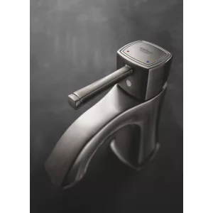 Смеситель для раковины GROHE Grandera с донным клапаном, темный графит матовый (23303AL0) Смеситель для раковины GROHE Grandera с донным клапаном, темный графит матовый (23303AL0)