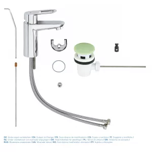 Смеситель для раковины GROHE Start Loop со сливным гарнитуром, хром (23349000) Смеситель для раковины GROHE Start Loop со сливным гарнитуром, хром (23349000)