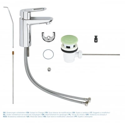 Смеситель для раковины GROHE Start Loop со сливным гарнитуром, хром (23349000) Смеситель для раковины GROHE Start Loop со сливным гарнитуром, хром (23349000)