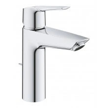 Смеситель для раковины однорычажный GROHE QuickFix Start с донным клапаном, M-Size, хром, (23455002)